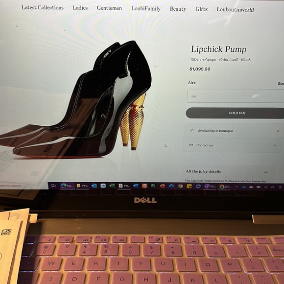 Christian Louboutin Lipchick Pump Black Patent Leather 100MM 38.5 - Picture 14 of 17